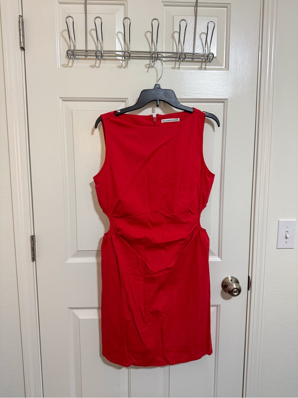 Abercrombie & Fitch Red Sleeveless Cutout Mini Dress